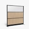 Luxor Grove Modular Wall Room Divider System - Black Frame - 70in X 70in - Wood & Acrylic Wall MW-7070-WAB - alternate 6